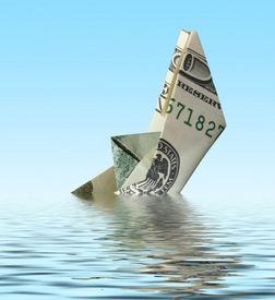 sinking money boat